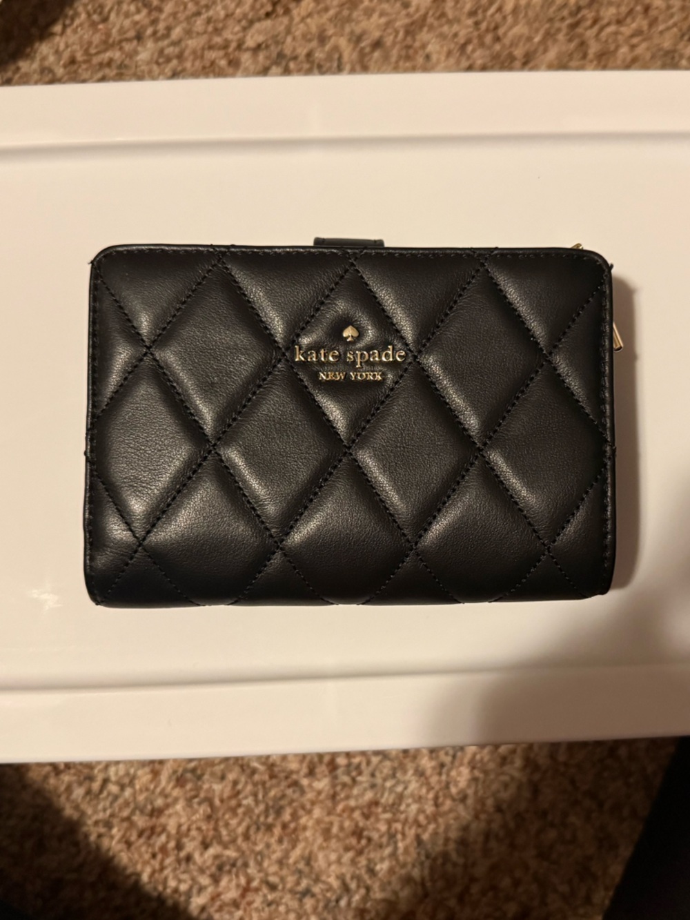 kate spade Black Quilted Leather wallet